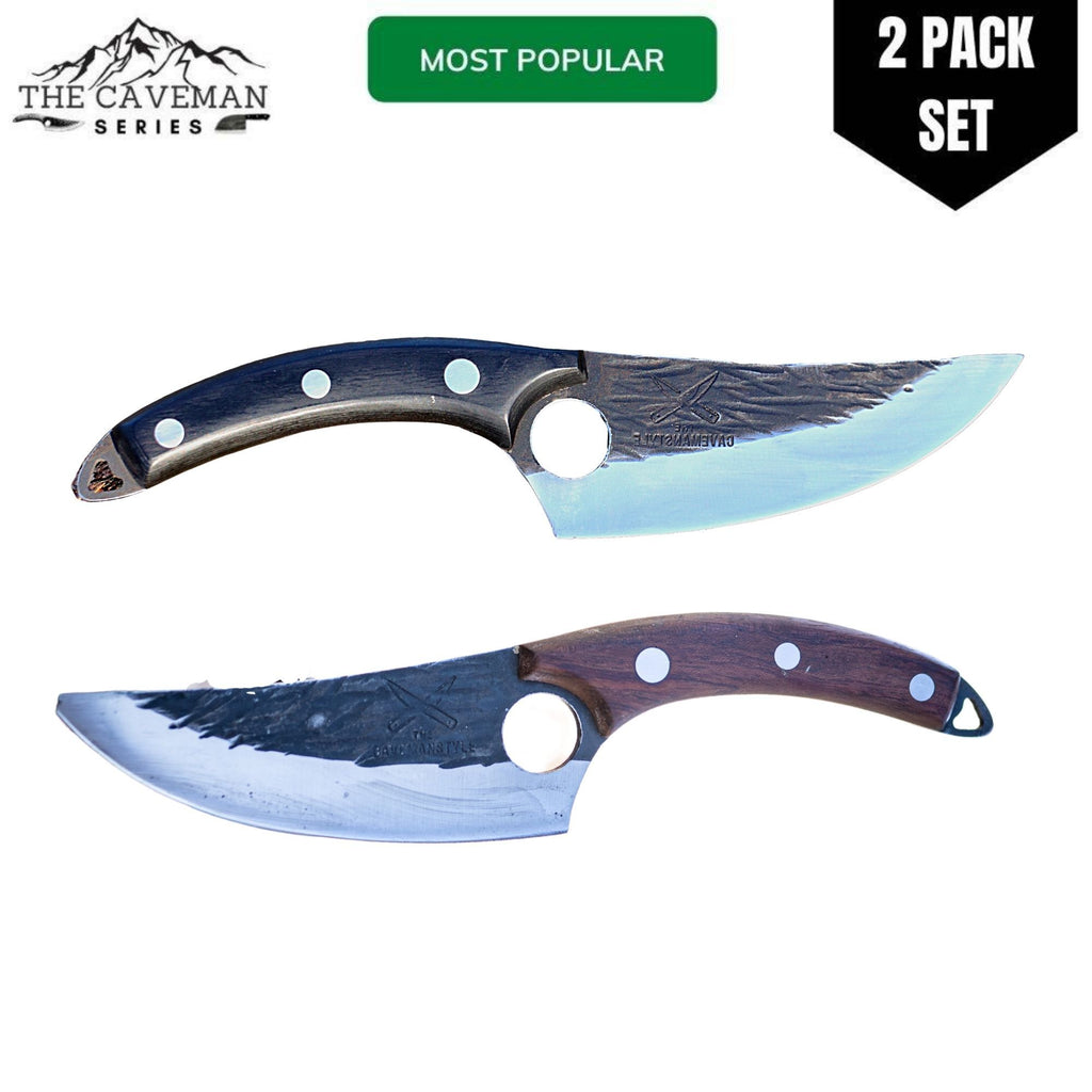 2X PACK Caveman ULTIMO 2.0  Premium High carbon BLACK&WOOD  (limited edition)
